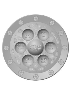 Passover Silver plate clipart