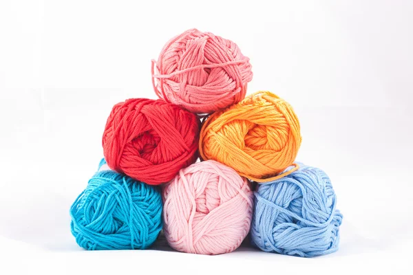 Pile of colorful skeins — Stock Photo, Image