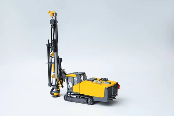 Natural Scale Model Contour Drill Rig White Background — Stock Photo, Image