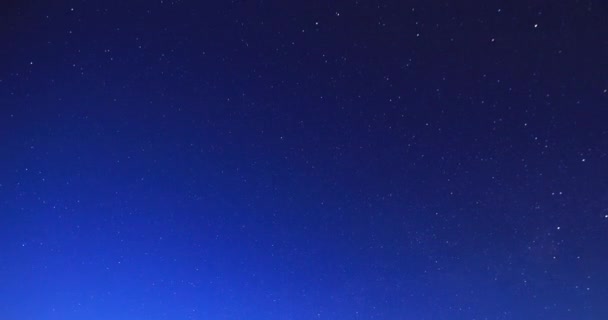 Cielo Estrellado Desde Atardecer Hasta Oscuridad Movimiento Nocturno Las Estrellas — Vídeo de stock