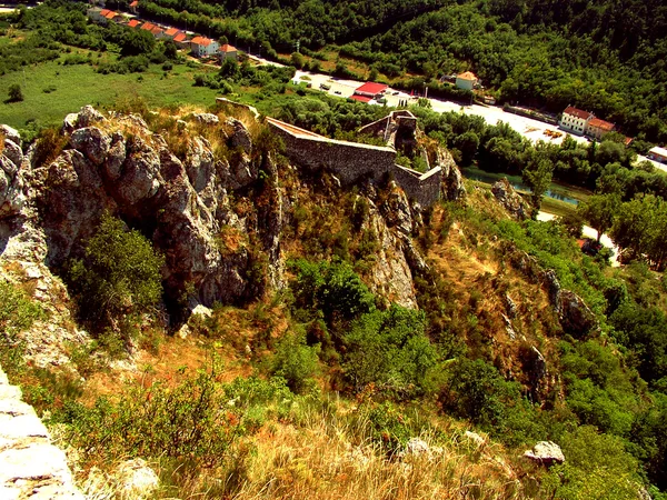 Slottet i knin i Kroatien. — Stockfoto