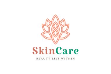 Güzellik bakımı için soyut şekilli çiçek logosu