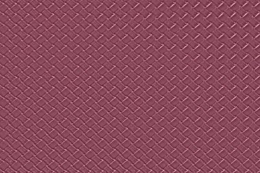 Hawthorn rose leather background with imitation weave texture. Glossy dermantine, artificial leather structure. Fake woven leather wicker textured surface.
