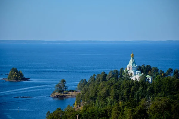 Monasterio San Nicolás Lago Ladoga Karelia Monasterio Transfiguración Valaam Día —  Fotos de Stock