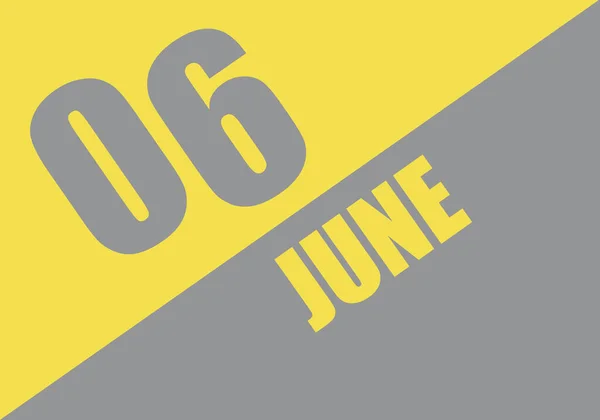 Calendar Trendy Colors 2021 June Background Lettering Ultimate Gray Illuminating — Stock Photo, Image