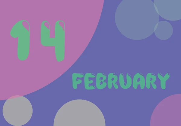 February Day Month Pastel Colors Very Peri Background Trend 2022 — Fotografia de Stock