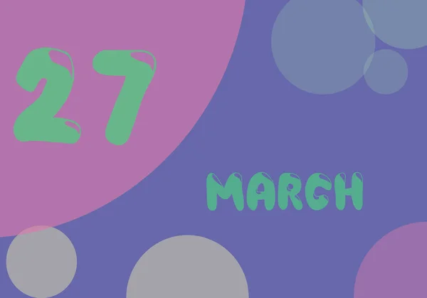 March Day Month Pastel Colors Very Peri Background Trend 2022 — Fotografia de Stock