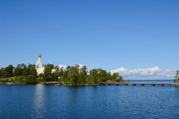 Nikolsky Sketch Sur Île Valaam Partir Ladoga Lake Pèlerinage Concept — Photo