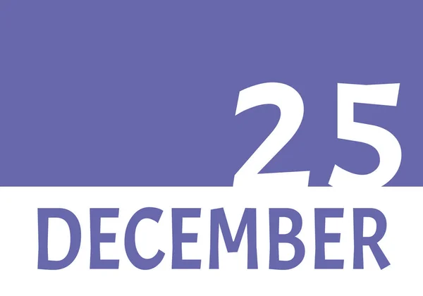 Diciembre Fecha Del Calendario Con Espacio Copia Fondo Muy Peri —  Fotos de Stock