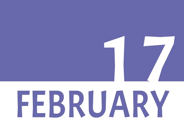Febrero Fecha Del Calendario Con Espacio Para Copias Fondo Muy — Foto de Stock