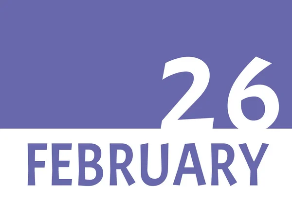 Febrero Fecha Del Calendario Con Espacio Para Copias Fondo Muy —  Fotos de Stock