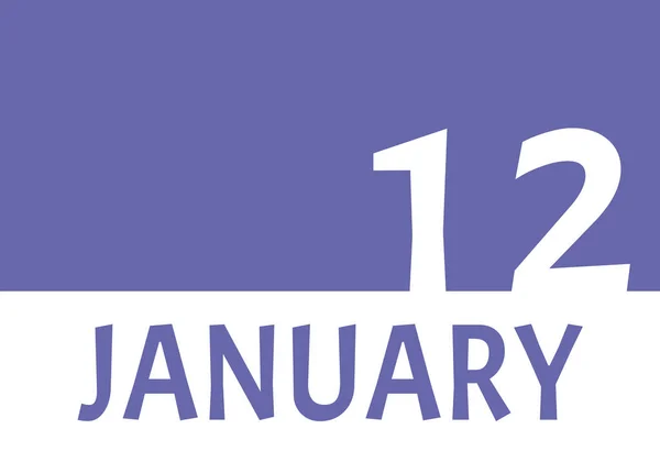 Enero Fecha Del Calendario Con Espacio Para Copias Fondo Muy —  Fotos de Stock