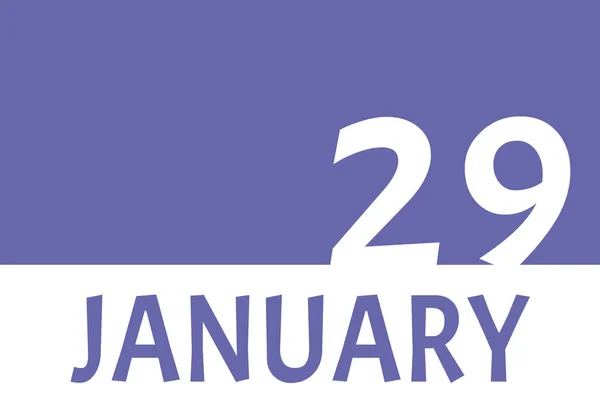 Januar Kalenderdatum Mit Kopierplatz Sehr Peri Hintergrund Und Weiße Zahlen — Stockfoto