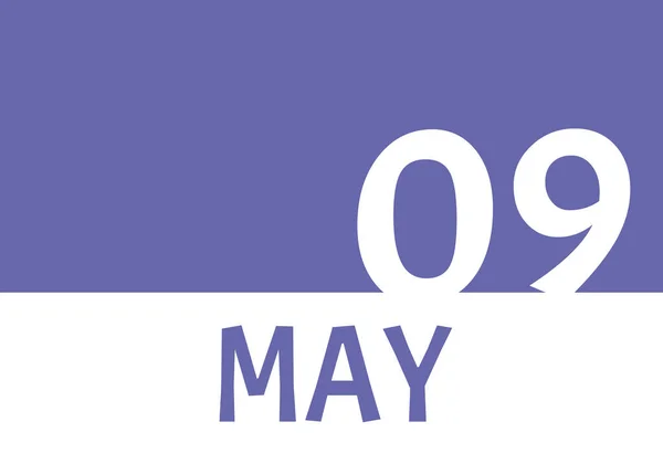 Mai Kalenderdatum Mit Kopierraum Sehr Peri Hintergrund Und Weiße Zahlen — Stockfoto