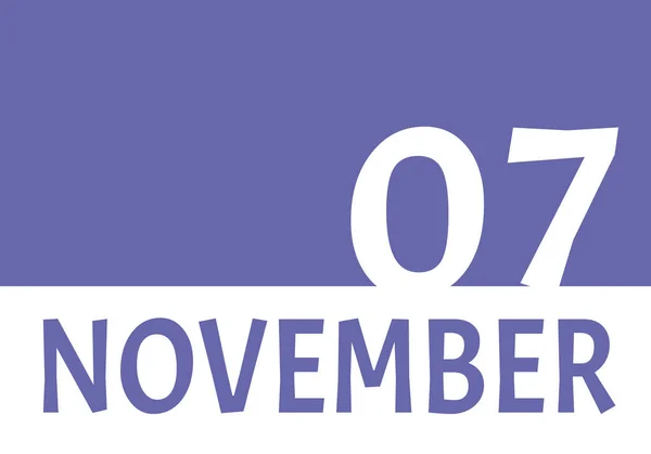 Kalenderdatum November Mit Kopierplatz Sehr Peri Hintergrund Und Weiße Zahlen — Stockfoto