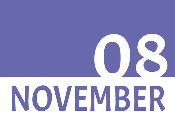 November Kalenderdatum Mit Kopierraum Sehr Peri Hintergrund Und Weiße Zahlen — Stockfoto