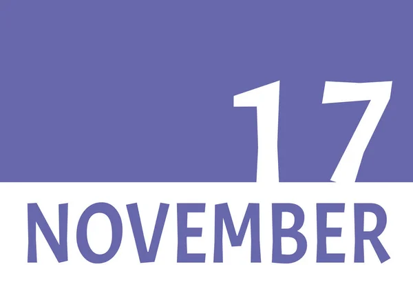 November Kalenderdatum Mit Kopierplatz Sehr Peri Hintergrund Und Weiße Zahlen — Stockfoto