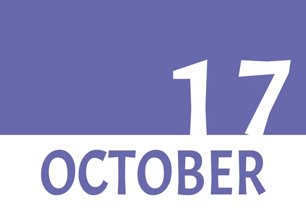 Octubre Fecha Calendario Con Espacio Copia Fondo Muy Peri Números —  Fotos de Stock