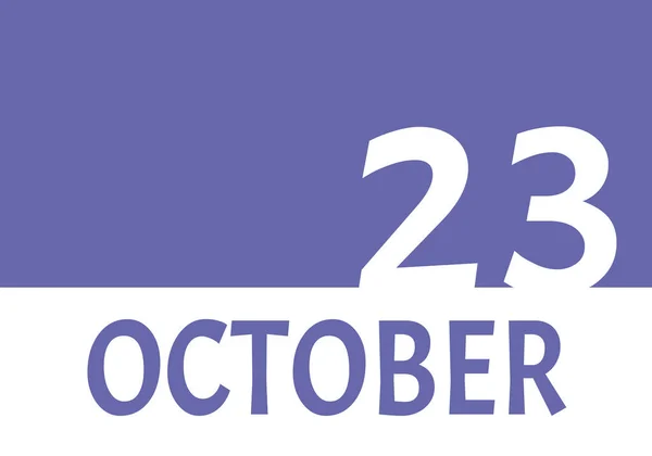 Oktober Kalenderdatum Mit Kopierplatz Sehr Peri Hintergrund Und Weiße Zahlen — Stockfoto