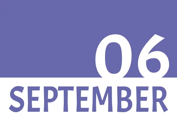 September Kalenderdatum Mit Kopierraum Sehr Peri Hintergrund Und Weiße Zahlen — Stockfoto