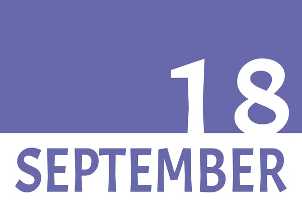 September Kalenderdatum Mit Kopierraum Sehr Peri Hintergrund Und Weiße Zahlen — Stockfoto