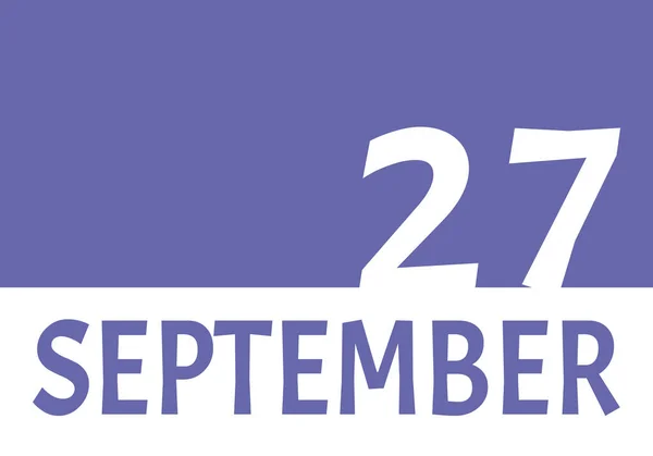 Σεπτεμβρίου Ημερολογιακή Ημερομηνία Αντίγραφο Χώρου Πολύ Peri Φόντο Και Λευκά — Φωτογραφία Αρχείου