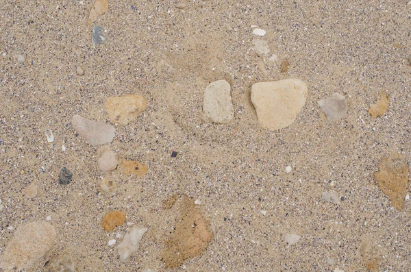 Textura Horizontal Areia Pedras Marinhas Conceito Férias Verão — Fotografia de Stock