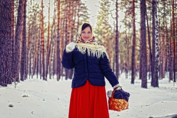 Russian beauty. — Stock Photo, Image