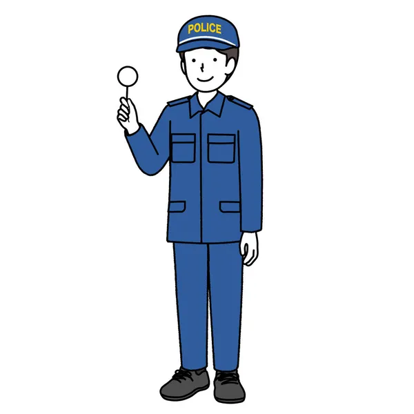 Policial Masculino Vestuário Especial Atividades Forenses —  Vetores de Stock