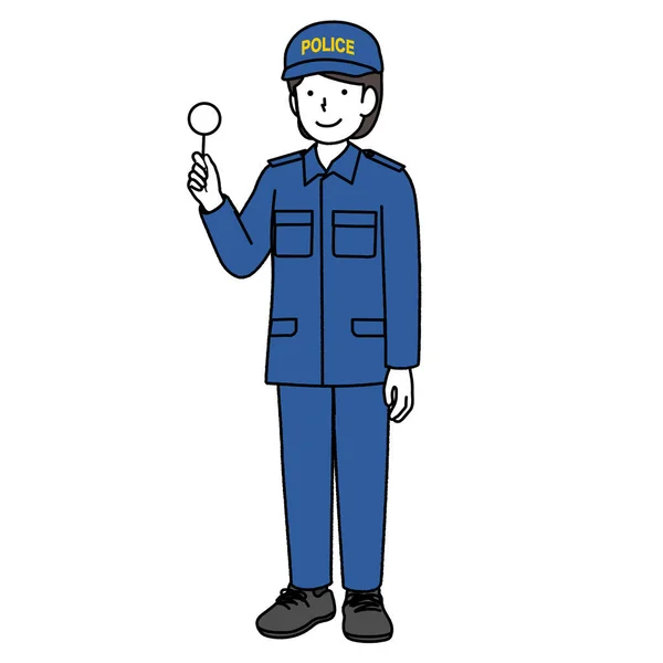 Policistka Speciální Oděv Forenzní Činnost — Stockový vektor