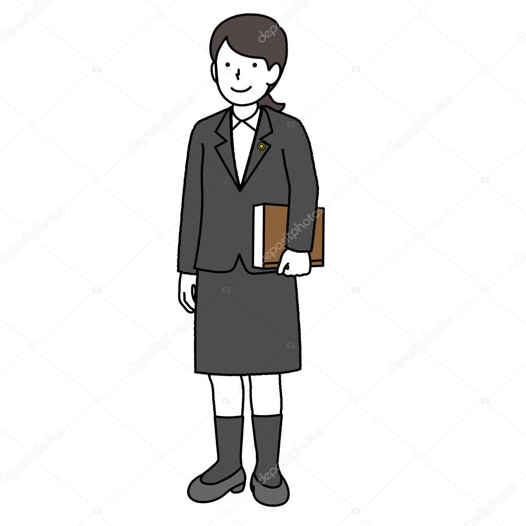 Female illustration of a lawyer : Occupation