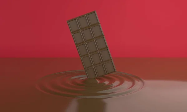 Chocolate Plate Type 3Dcg Illustration — Stock Photo, Image