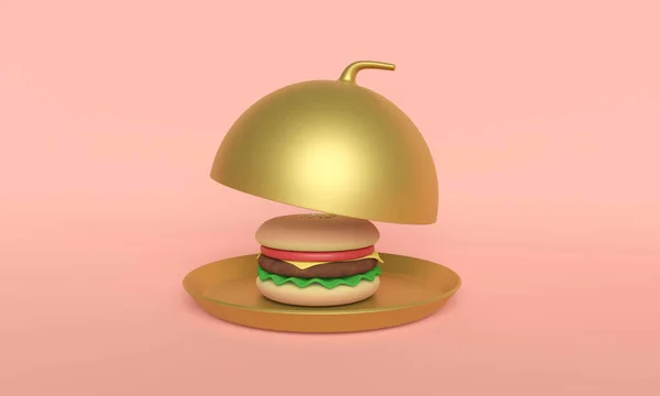 Hamburger 3Dcg Ілюстрація Згустці — стокове фото