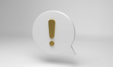 Attention mark background 3DCG illustration