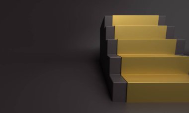 Halı merdiveni resmi 3DCG illüstrasyonu