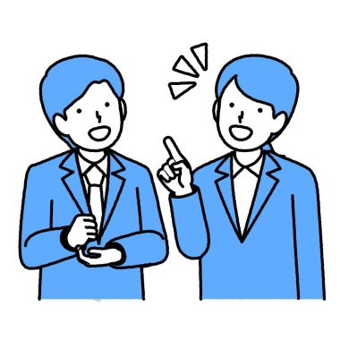 Takım elbiseli kadınlar ve erkekler arasındaki tartışma.