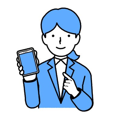 Akıllı telefon Illustration materyali kullanan kadın: Vektör