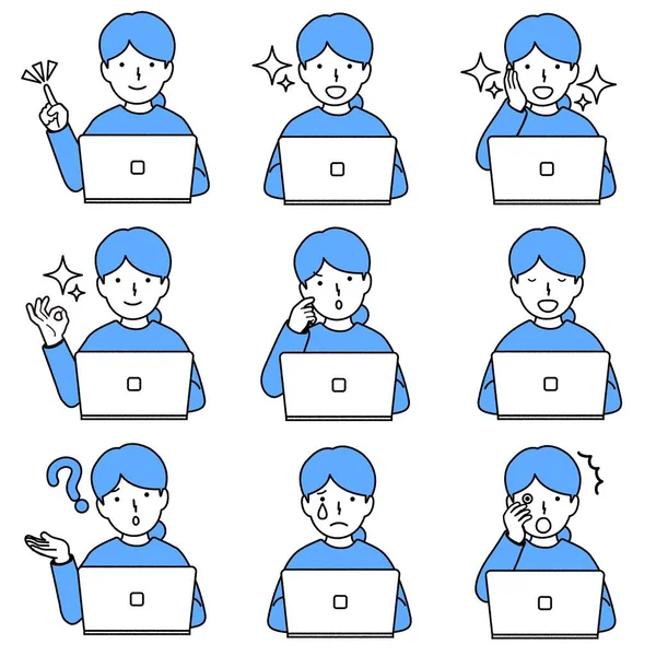 Kadınlar kişisel bilgisayar kullanıyor.