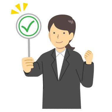 Kadın ofis çalışanı Doğru Yanıt Yanlış