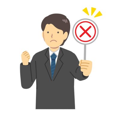 Erkek ofis çalışanı Doğru Yanıt Yanlış