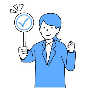 Kadın ofis çalışanı Doğru Yanıt Yanlış