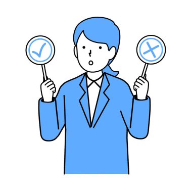 Kadın ofis çalışanı Doğru Yanıt Yanlış