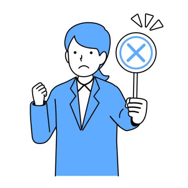 Kadın ofis çalışanı Doğru Yanıt Yanlış