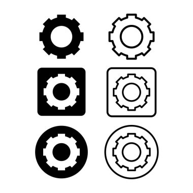 Gear icon set : Vector