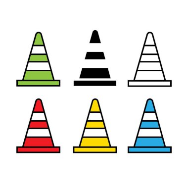 Triangular Cone Illustration Set : Vector