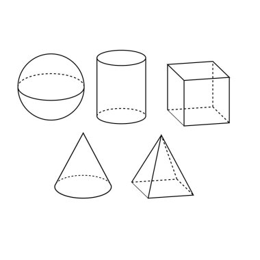 Line drawing illustration set of figures