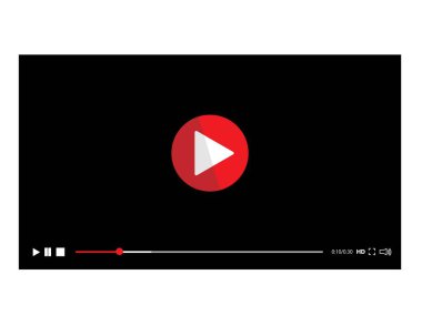 Video ekran illüstrasyonu: vektör