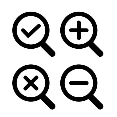 Büyüteç seti: vektör