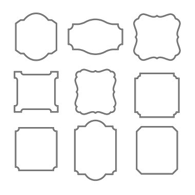 Çoklu çerçeve illüstrasyon seti: vektör
