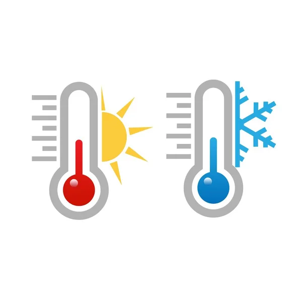 Thermometer Icon Illustration Set Vector — Stock Vector